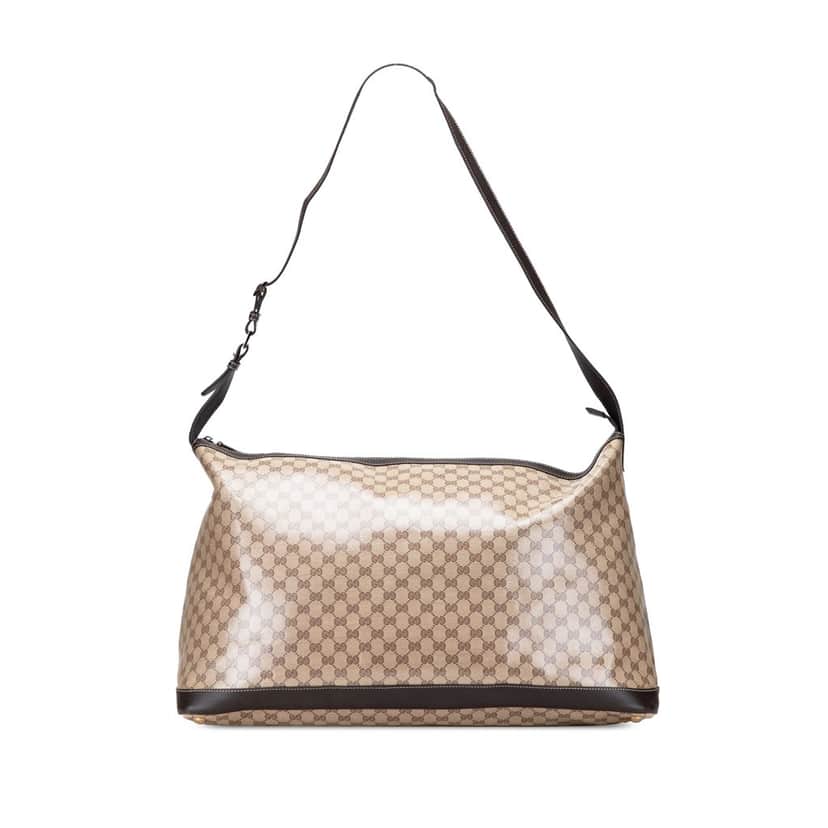 Gucci XL GG Crystal Travel Bag Brown Canvas Good condition - Front View