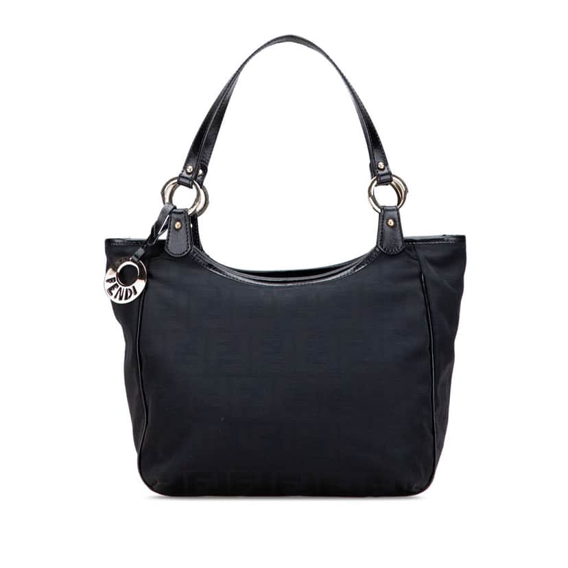 Fendi Zucca Canvas Chef Tote Black Canvas Fair condition - Front View