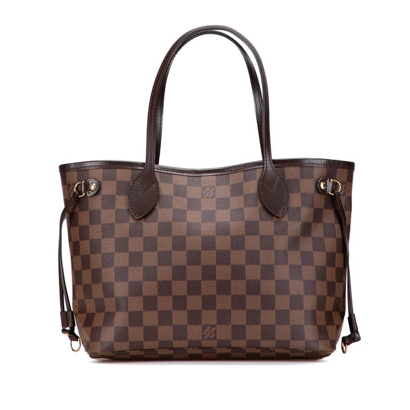 Louis Vuitton Damier Ebene Neverfull PM Brown Canvas Good condition - Front View