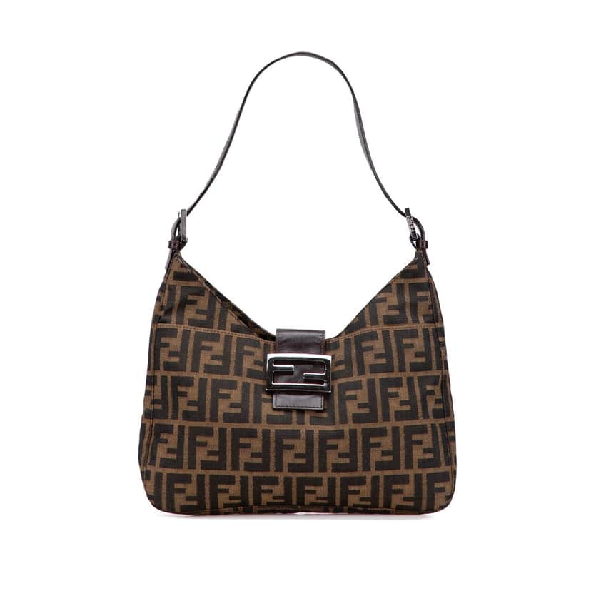 Fendi Zucca Canvas Shoulder Bag Brown Canvas Good condition - Front View