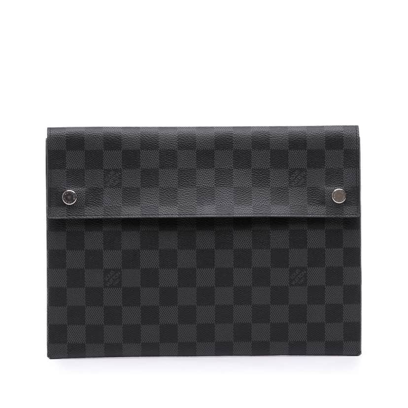 Louis Vuitton Damier Graphite Alpha Pochette GM Black Canvas Good condition - Front View
