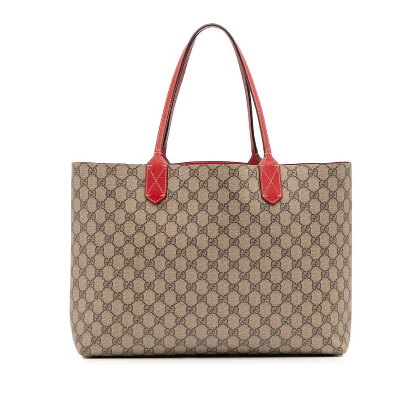 Gucci Medium GG Supreme Reversible Tote Brown Canvas Good condition - Front View
