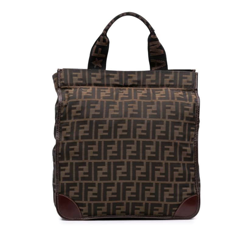 Fendi Zucca Canvas Shopping Tote Brown Canvas Good condition - Front View