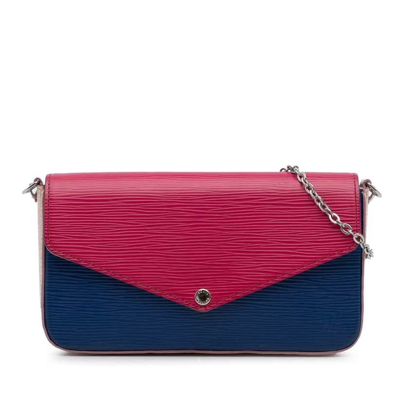 Louis Vuitton Epi Tricolor Pochette Felicie Pink Leather Good condition - Front View