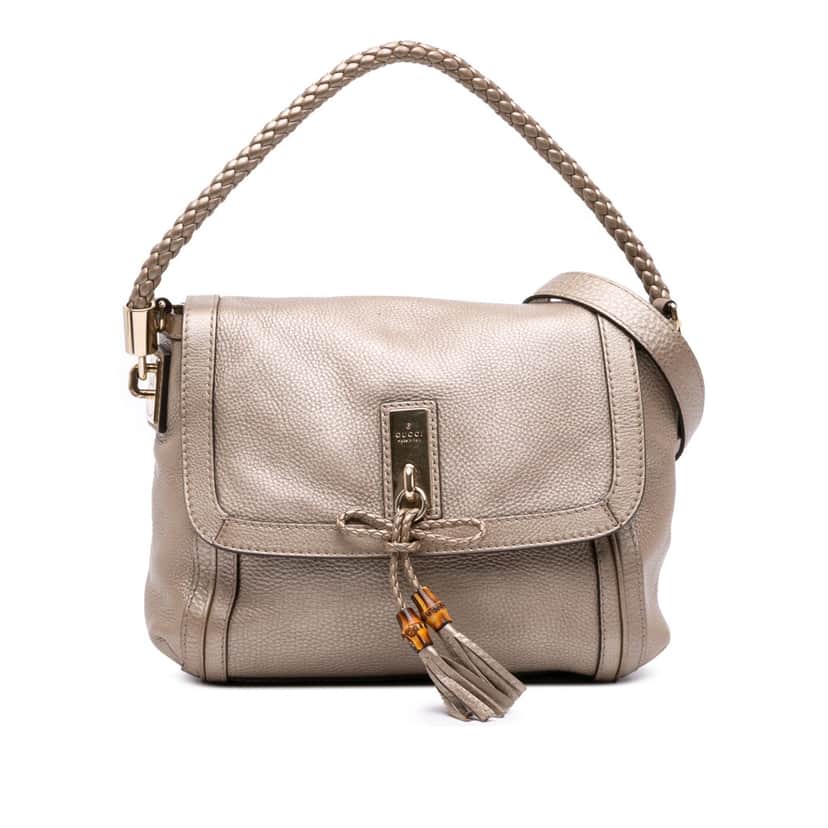 Gucci Leather Bella Satchel Gold Leather Good condition - Front View