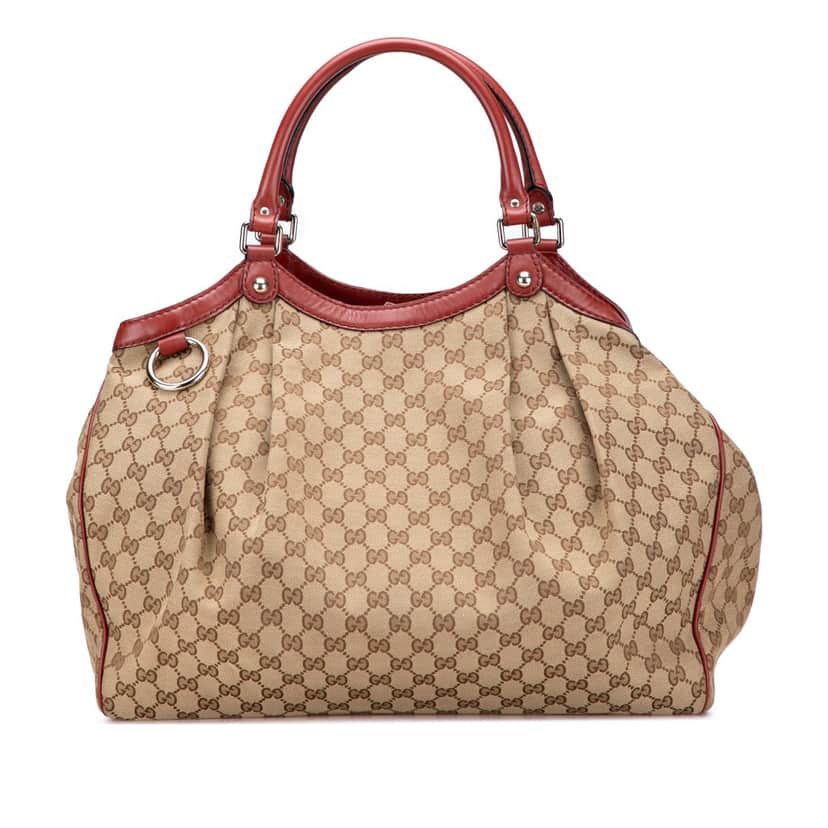 Gucci Large GG Canvas Sukey Tote Brown Canvas Good condition - Front View