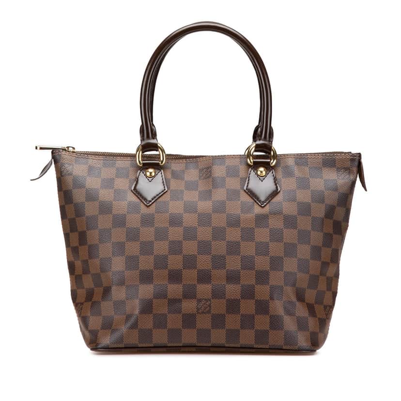 Louis Vuitton Damier Ebene Saleya PM Brown Canvas Good condition - Front View