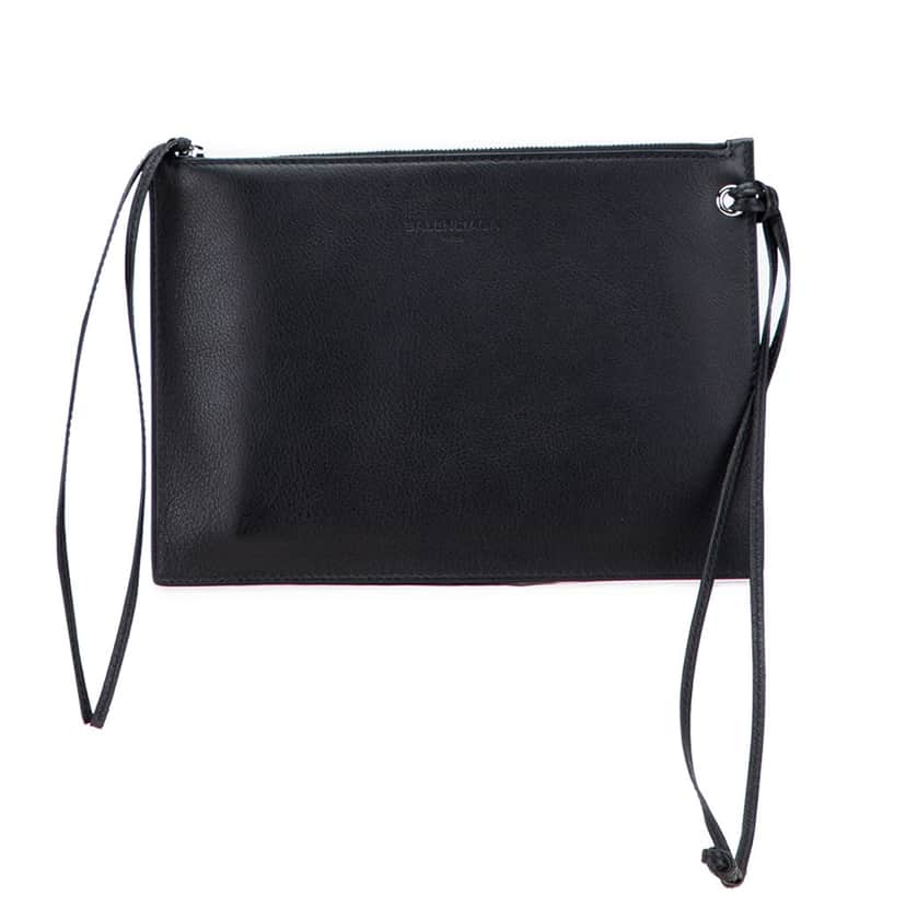 Balenciaga Leather Everyday Pouch Black Leather Good condition - Front View