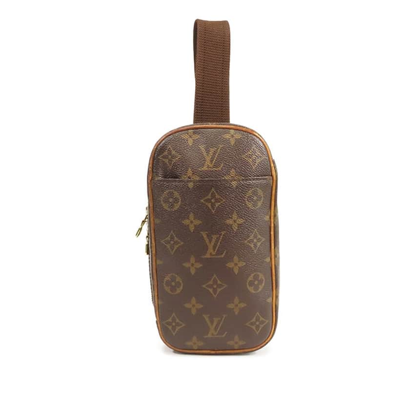 Louis Vuitton Monogram Pochette Gange Brown Canvas Good condition - Front View