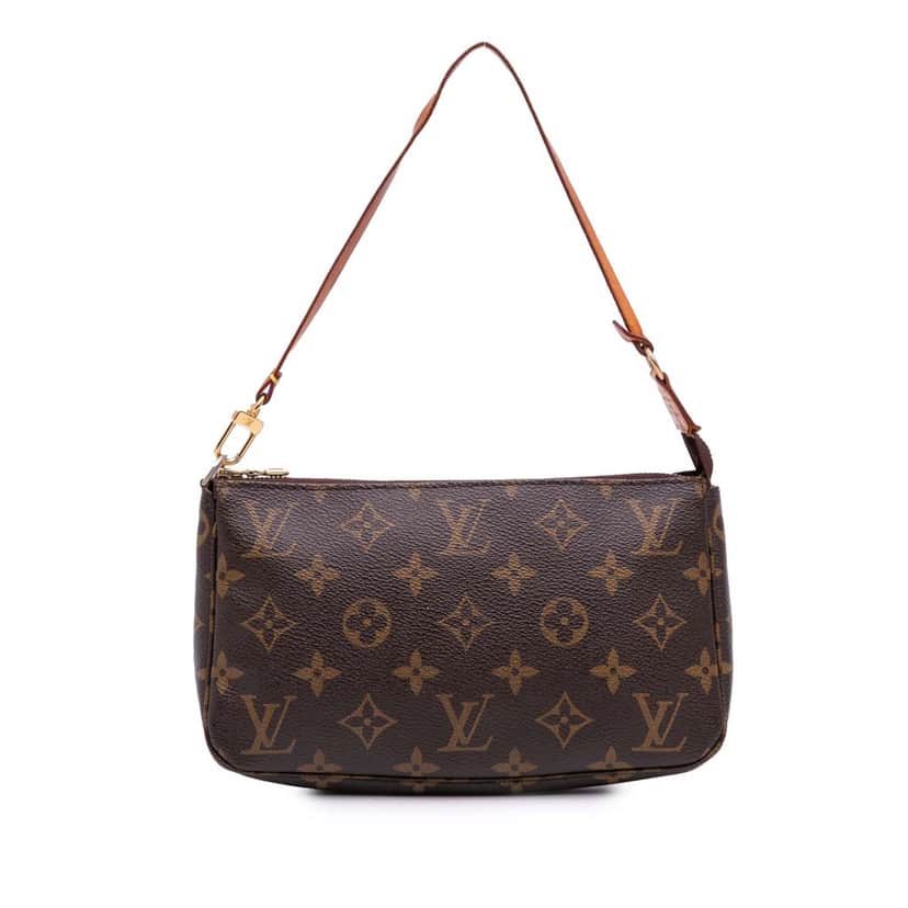 Louis Vuitton Monogram Pochette Accessoires Brown Canvas Good condition - Front View