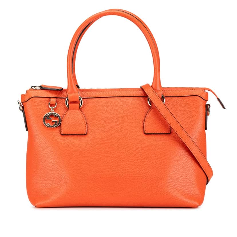 Gucci Leather Charmy Satchel Orange Leather Good condition - Front View