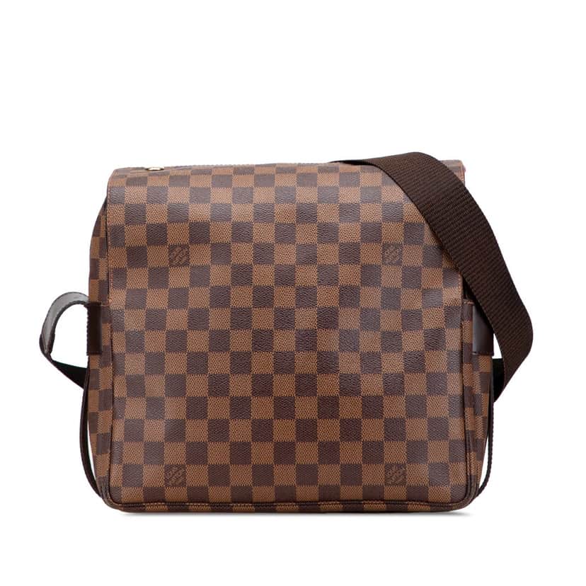 Louis Vuitton Damier Ebene Naviglio Brown Canvas Good condition - Front View