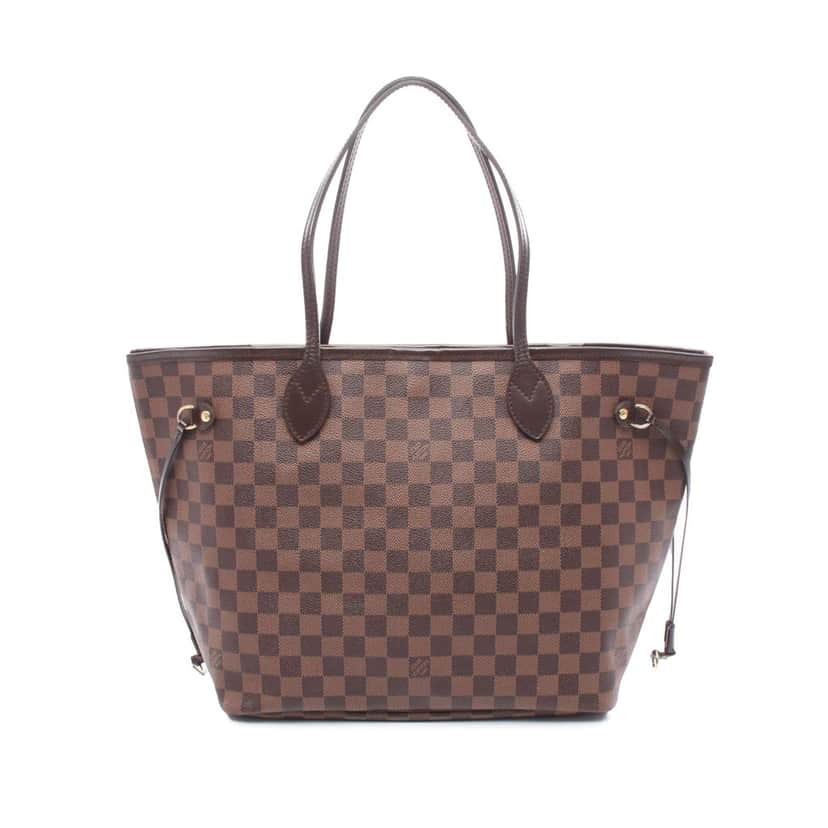 Louis Vuitton Damier Ebene Neverfull MM Brown Canvas Good condition - Front View