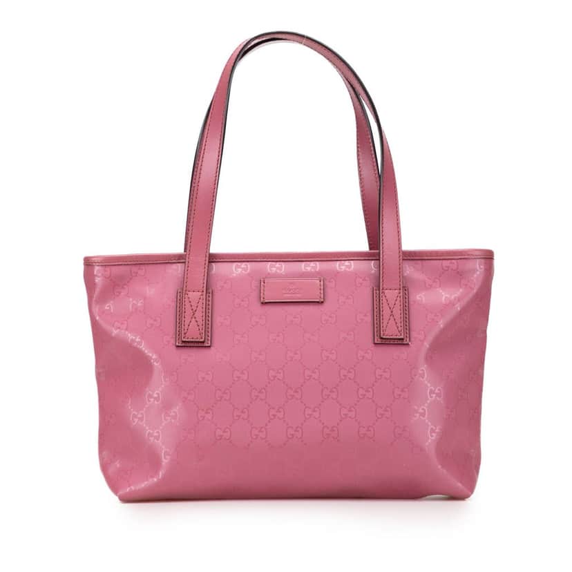 Gucci Small GG Imprime Joy Tote Pink Canvas Very good condition - Front View