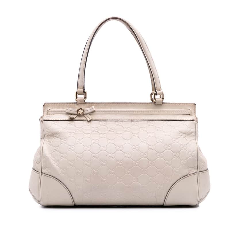Gucci Guccissima Mayfair Tote White Leather Good condition - Front View