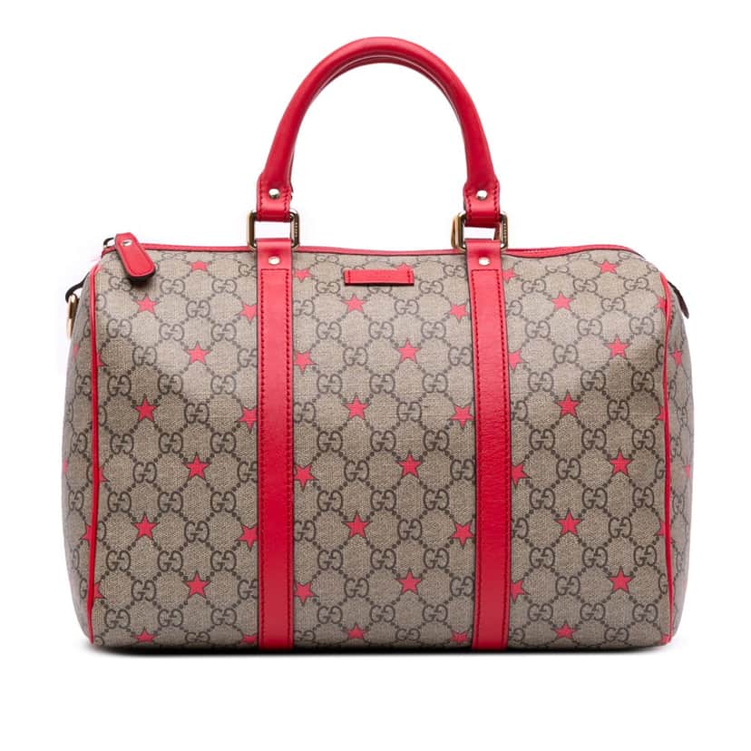Gucci Medium GG Supreme Stars Joy Boston Brown Canvas Good condition - Front View