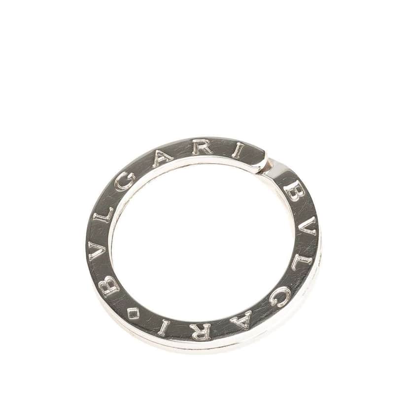 Bvlgari Sterling Silver Key Ring Silver Silver Good condition - Front View