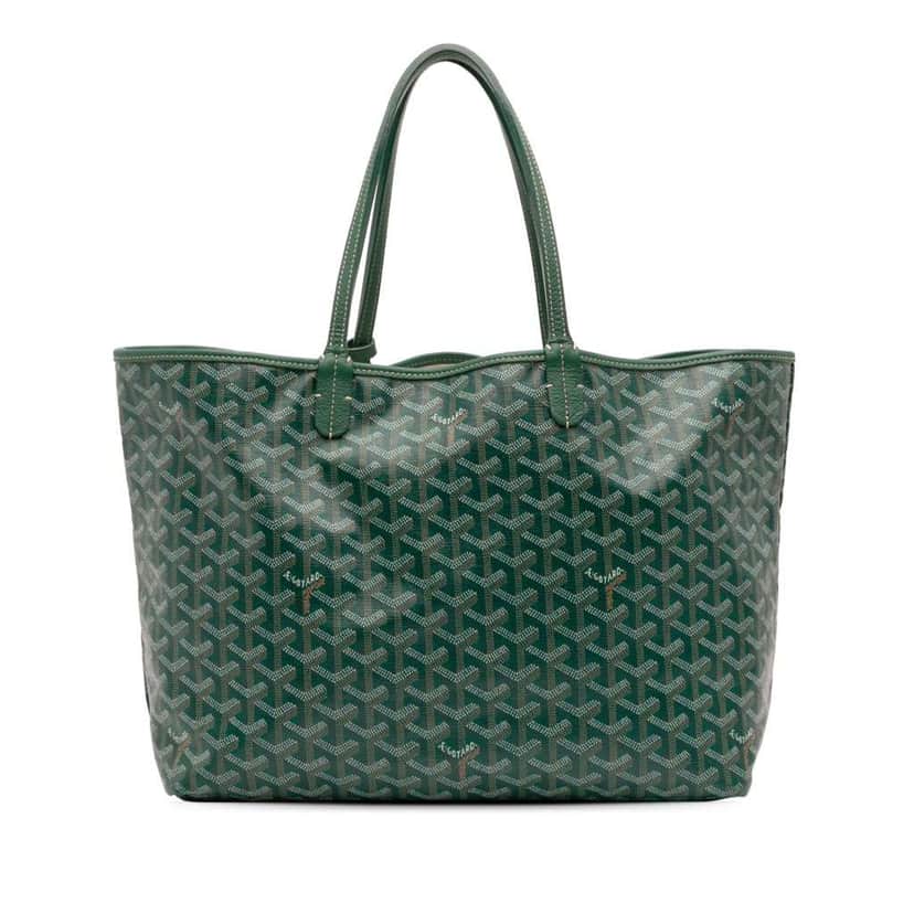 Goyard Goyardine Saint Louis PM Green Canvas Good condition - Front View
