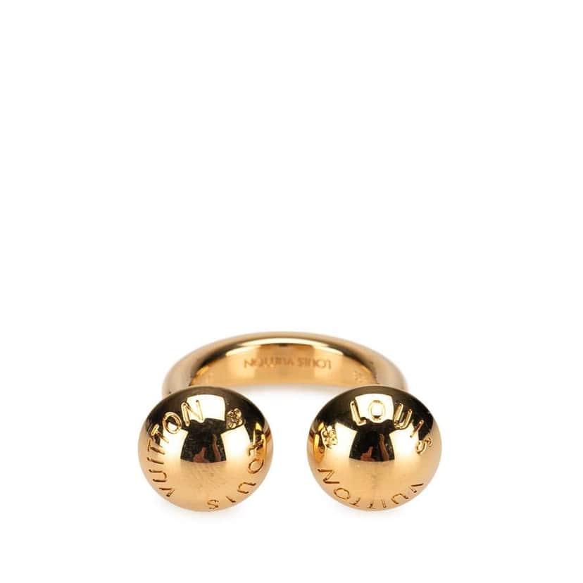 Louis Vuitton Gold Plated Studs Interchangeable Studdy Cocktail Ring Gold Metal Good condition - Front View
