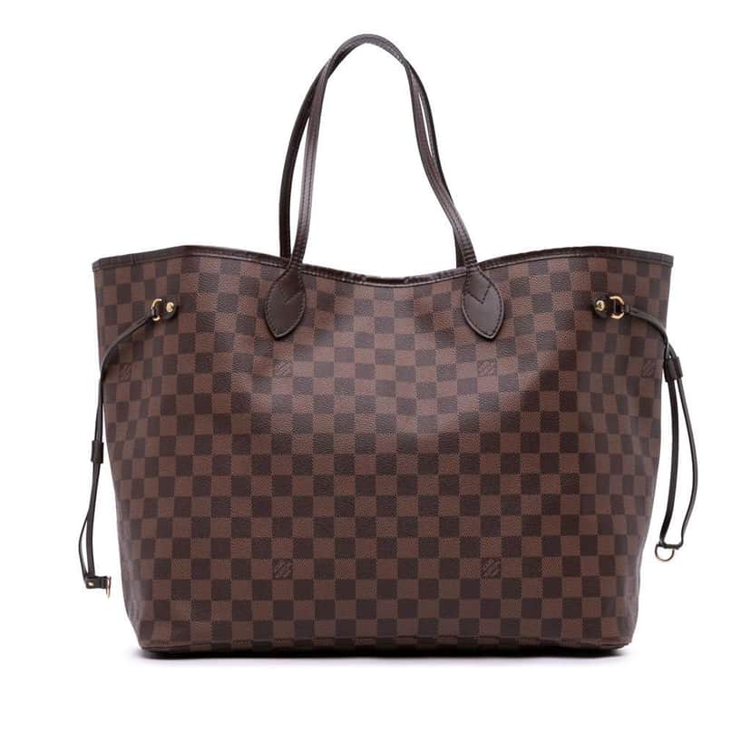 Louis Vuitton Damier Ebene Neverfull GM Brown Canvas Good condition - Front View
