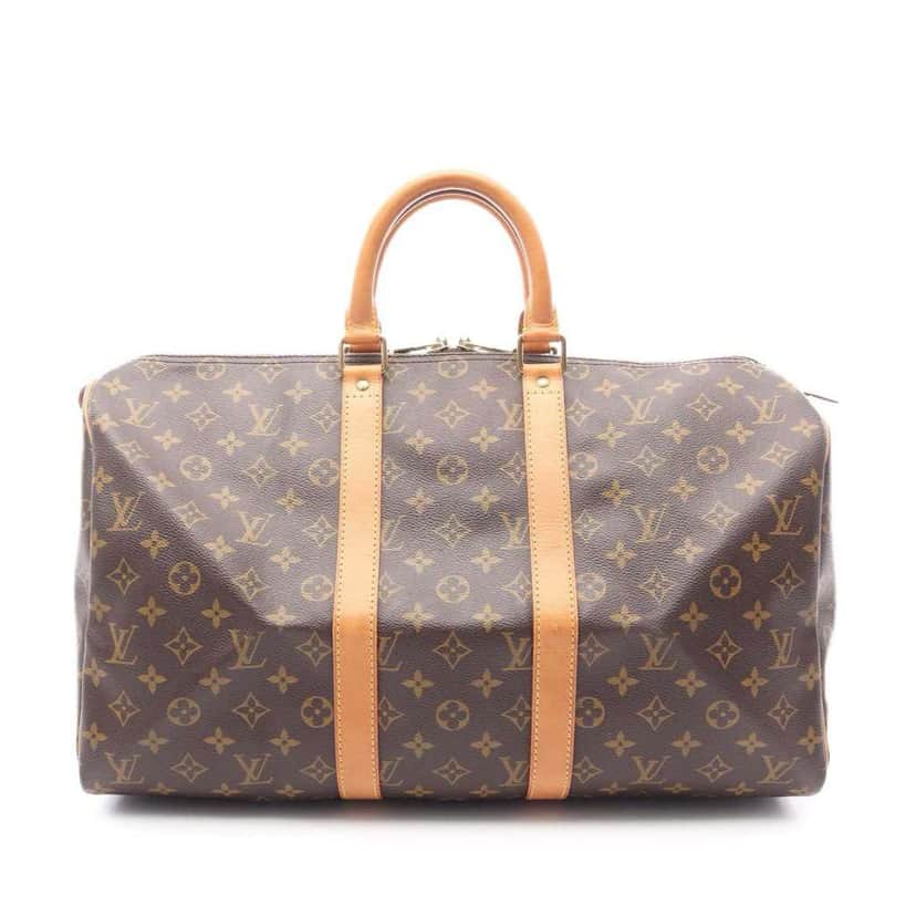 Louis Vuitton Monogram Keepall 45 Brown Canvas Good condition - Front View