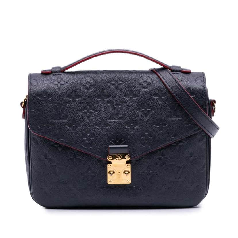 Louis Vuitton Monogram Empreinte Pochette Metis Blue Leather Good condition - Front View