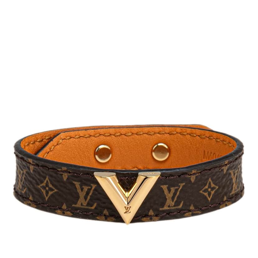Louis Vuitton Monogram Essential V Bracelet Brown Canvas Very good condition - Front View
