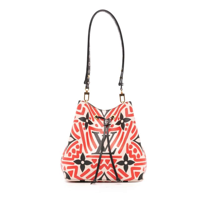 Louis Vuitton Monogram Giant Crafty Neonoe MM Red Canvas Good condition - Front View