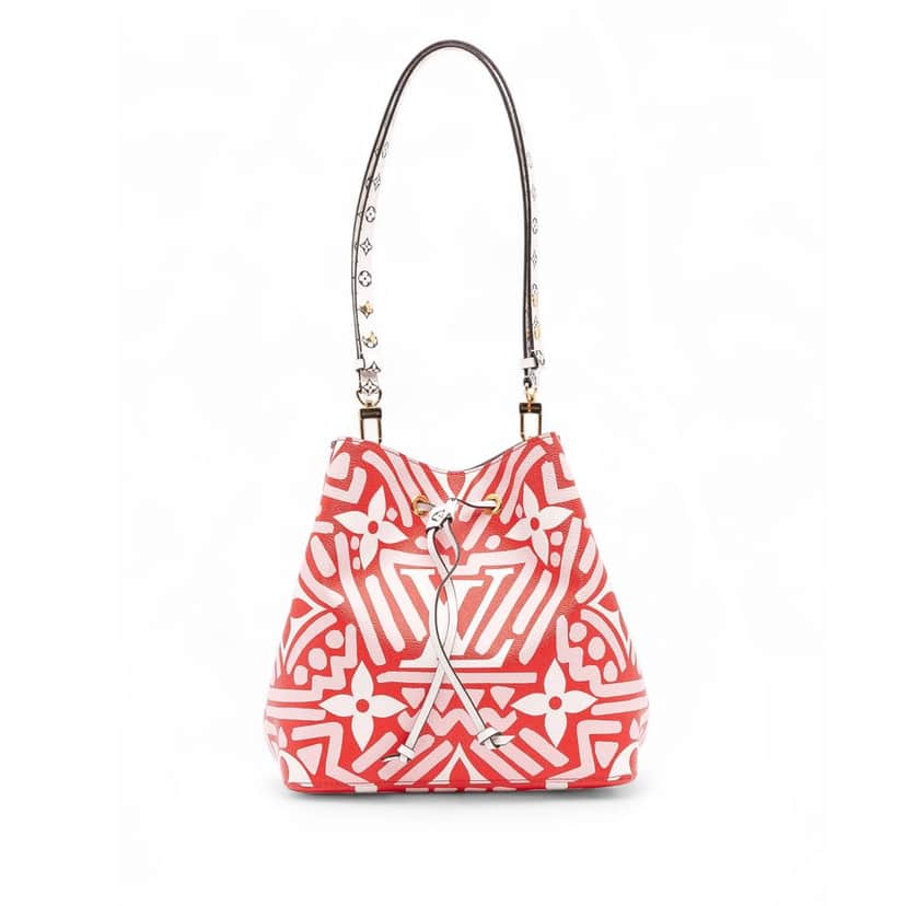 Louis Vuitton Monogram Giant Crafty Neonoe MM Red Canvas Very good condition - Front View