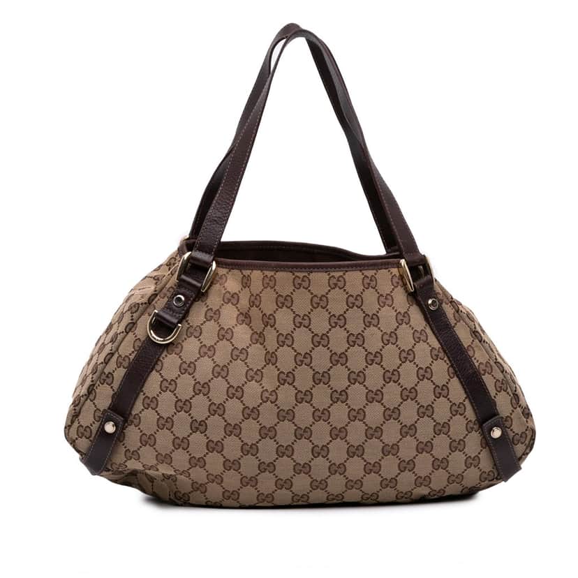 Gucci Medium GG Canvas Abbey D Ring Tote Brown Canvas Good condition - Front View