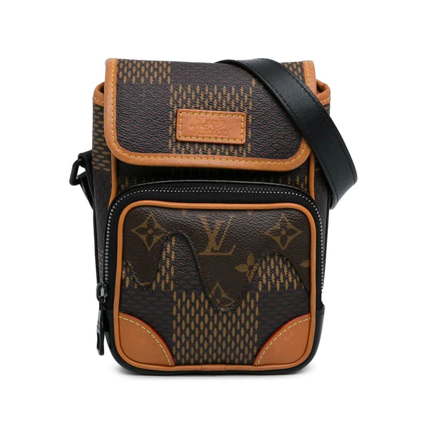 Louis Vuitton Nigo Giant Damier Ebene Monogram Nano Amazone Brown Canvas Good condition - Front View