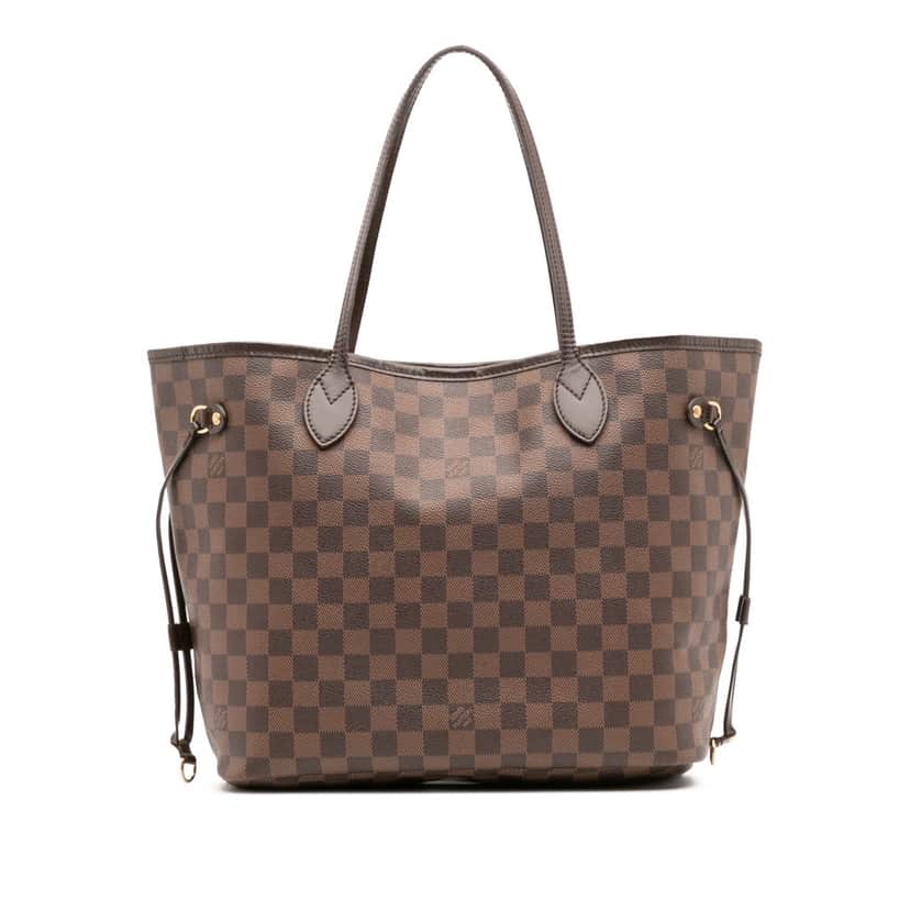 Louis Vuitton Damier Ebene Neverfull MM Brown Canvas Good condition - Front View