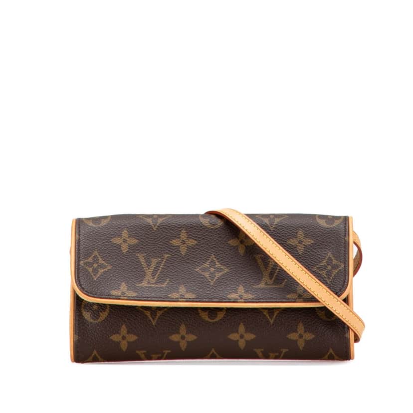 Louis Vuitton Monogram Pochette Twin PM Brown Canvas Good condition - Front View