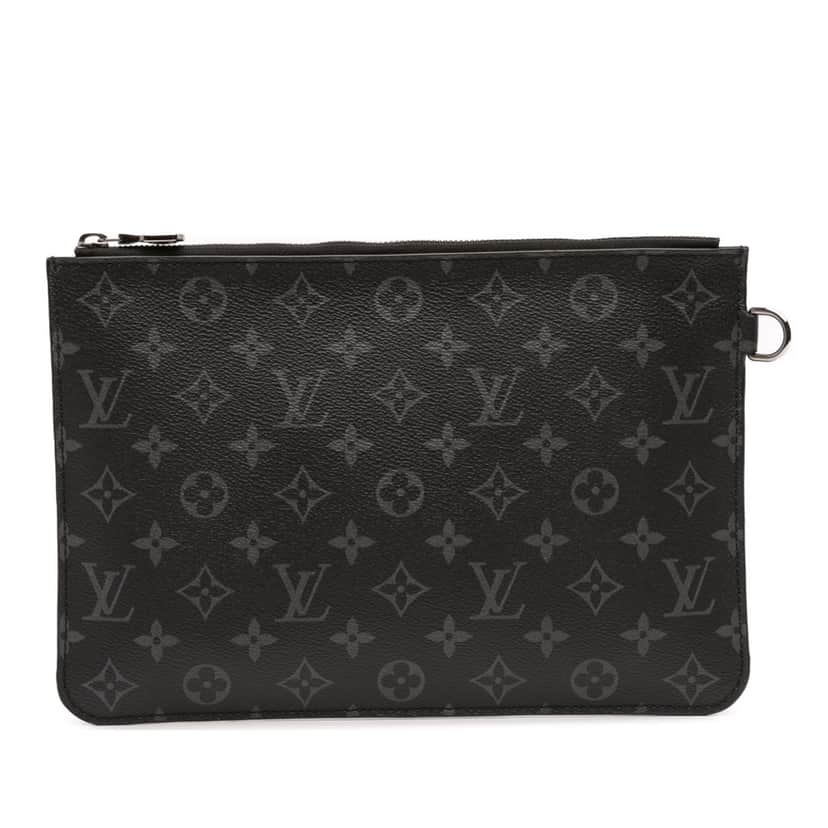 Louis Vuitton Monogram Eclipse Cabas Pochette Black Canvas Good condition - Front View
