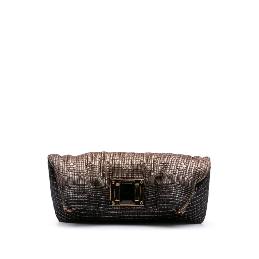 Louis Vuitton Monogram Jacquard Altair Clutch Black Jacquard Good condition - Front View