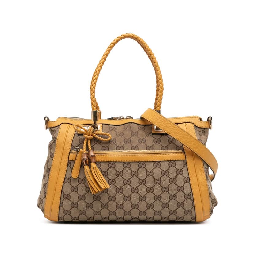 Gucci GG Canvas Bella Satchel Brown Canvas Good condition - Front View