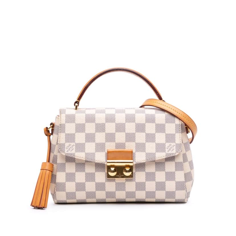 Louis Vuitton Damier Azur Croisette White Canvas Good condition - Front View