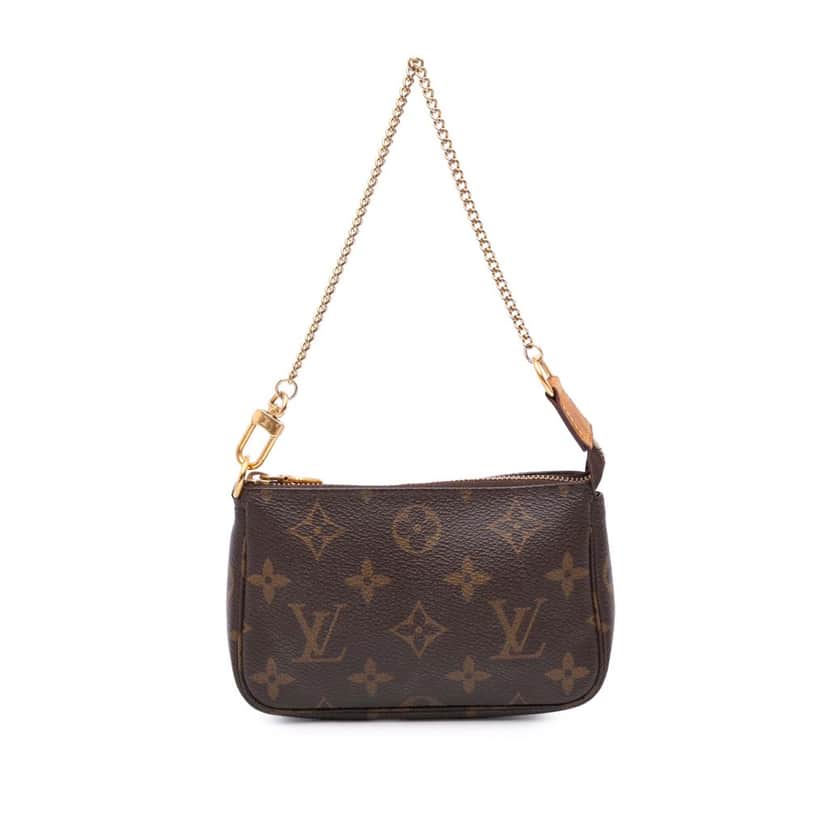 Louis Vuitton Monogram Mini Pochette Accessoires Brown Canvas Good condition - Front View