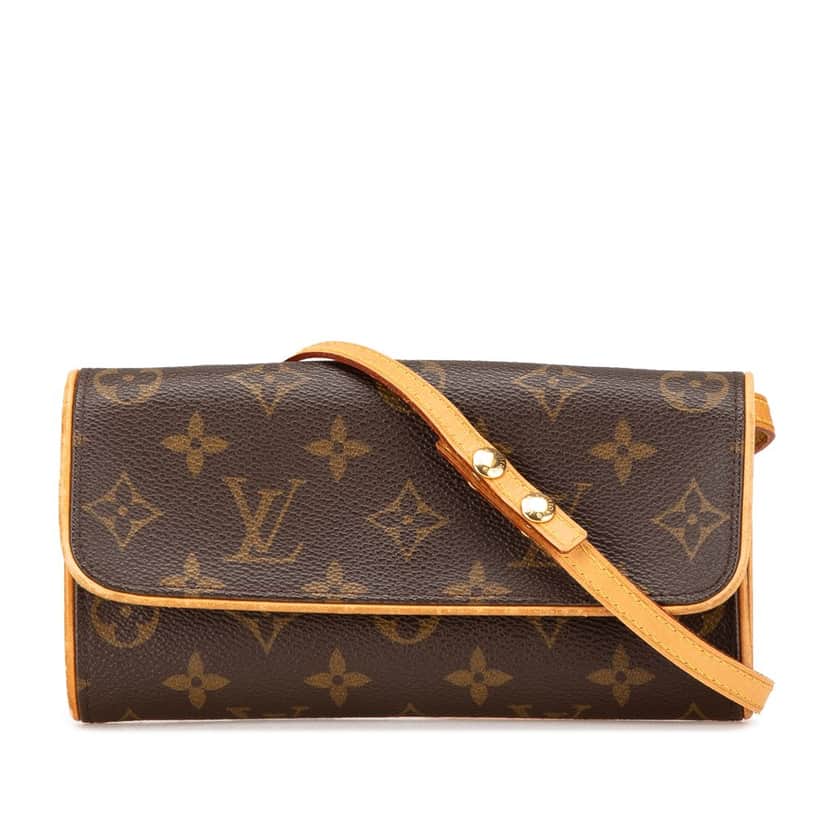 Louis Vuitton Monogram Pochette Twin PM Brown Canvas Good condition - Front View