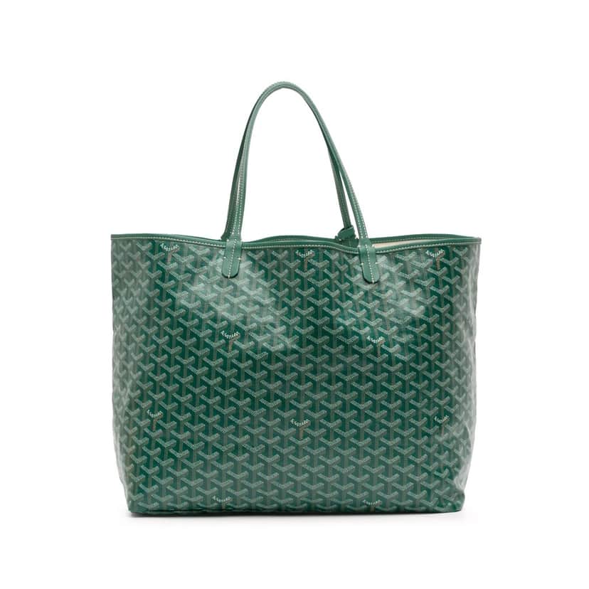 Goyard Goyardine Saint Louis GM Green Canvas Good condition - Front View