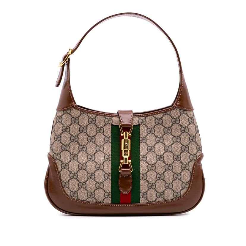 Gucci Small GG Supreme Jackie 1961 Crossbody Brown Canvas Good condition - Front View