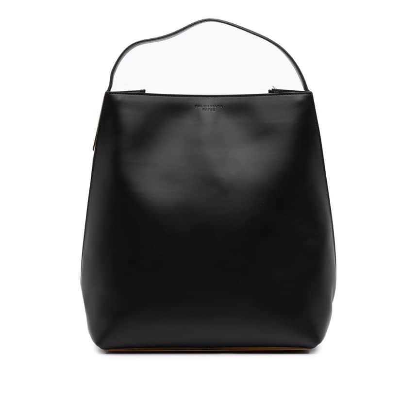 Balenciaga Leather Bucket Bag Black Leather Good condition - Front View