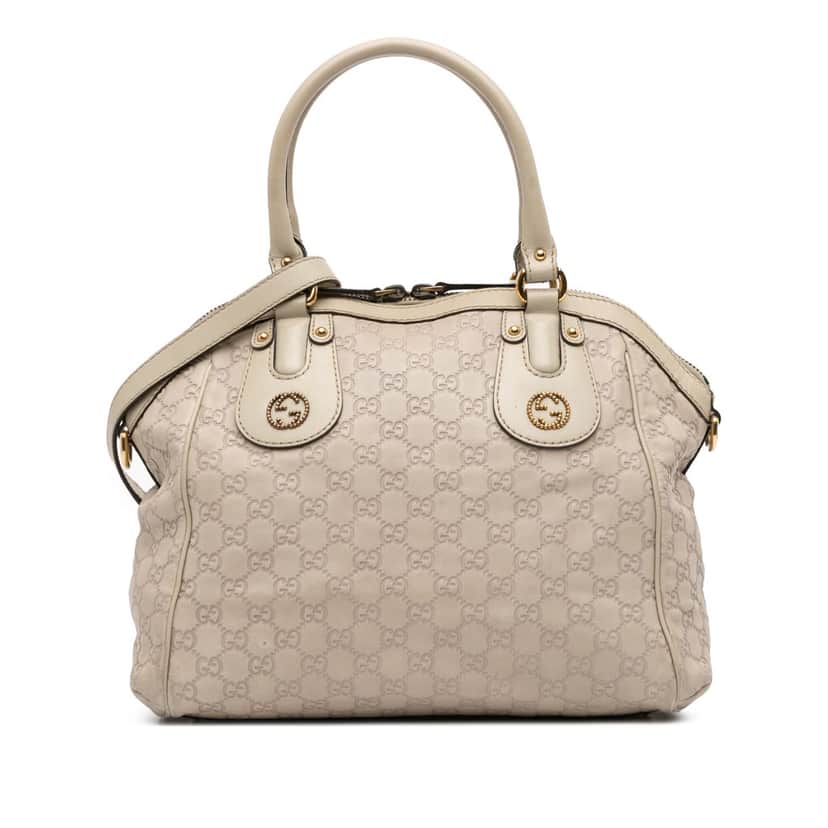 Gucci Medium Guccissima Scarlett Satchel Brown Leather Good condition - Front View