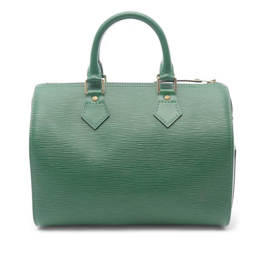 Louis Vuitton Epi Speedy 25 Green Leather Good condition - Front View