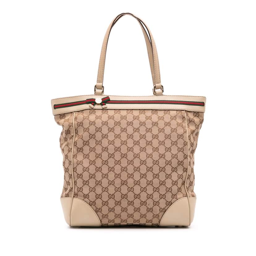 Gucci GG Canvas Mayfair Tote Brown Canvas Good condition - Front View