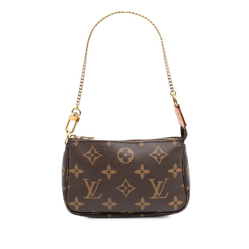 Louis Vuitton Monogram Mini Pochette Accessoires Brown Canvas Good condition - Front View