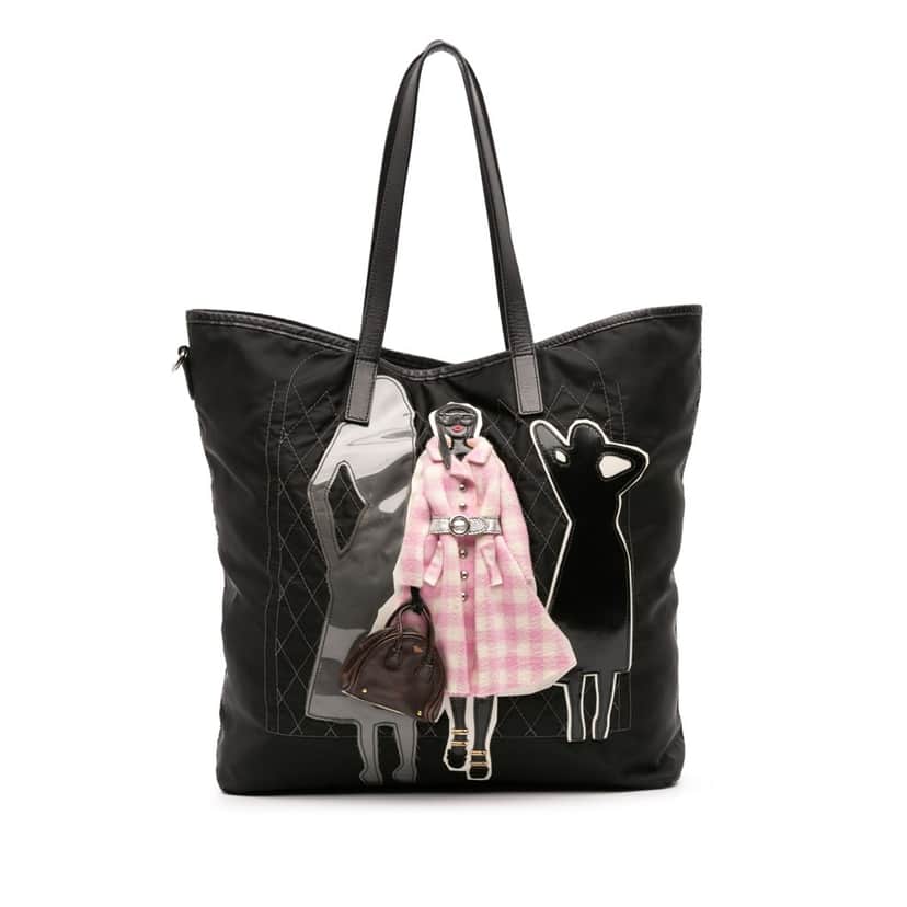 Prada Tessuto Robot Satchel Black Good condition - Front View