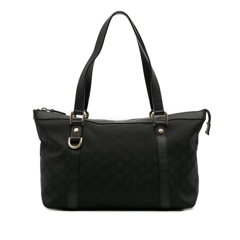 Gucci GG Canvas Abbey D Ring Tote Black Canvas Good condition - Front View