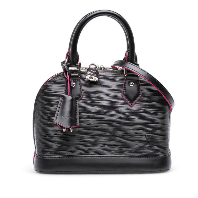 Louis Vuitton Epi Alma BB Black Leather Good condition - Front View