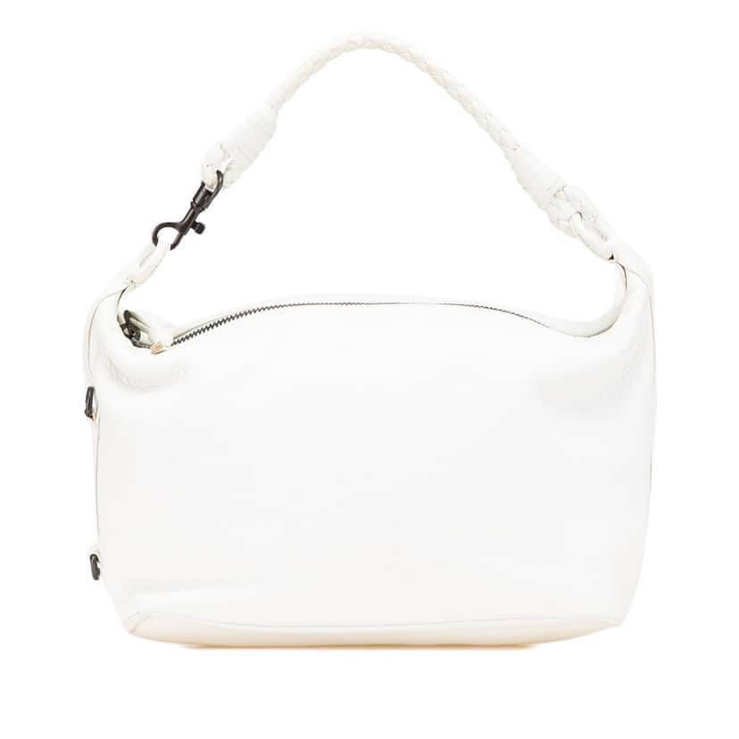 Bottega Veneta Leather Handbag White Leather Good condition - Front View